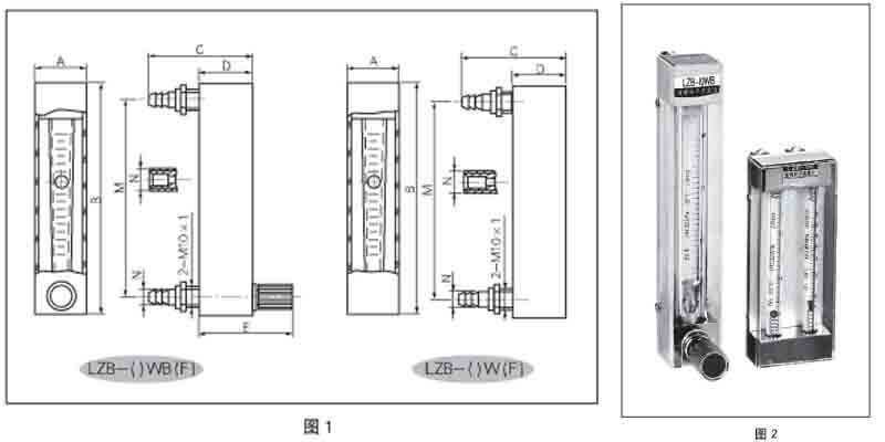 PC200電子式流量開關接線圖和尺寸圖